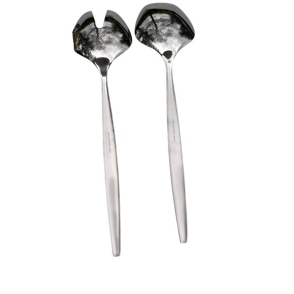 MCM Stainless Steel Salad Serving Set 2-Piece Fork & Spoon Japan - Picture 4 of 4